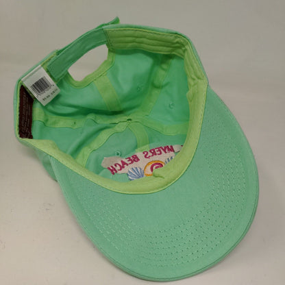 BJR Classic Men's Strapback Hat Blue Green Adjustable Ft. Meyers Beach Logo