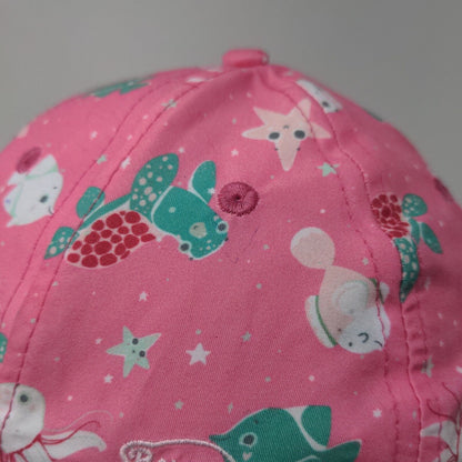 Banana Boat Girl's Strapback Hat Pink Size OS Graphic Fish Ocean Creatures