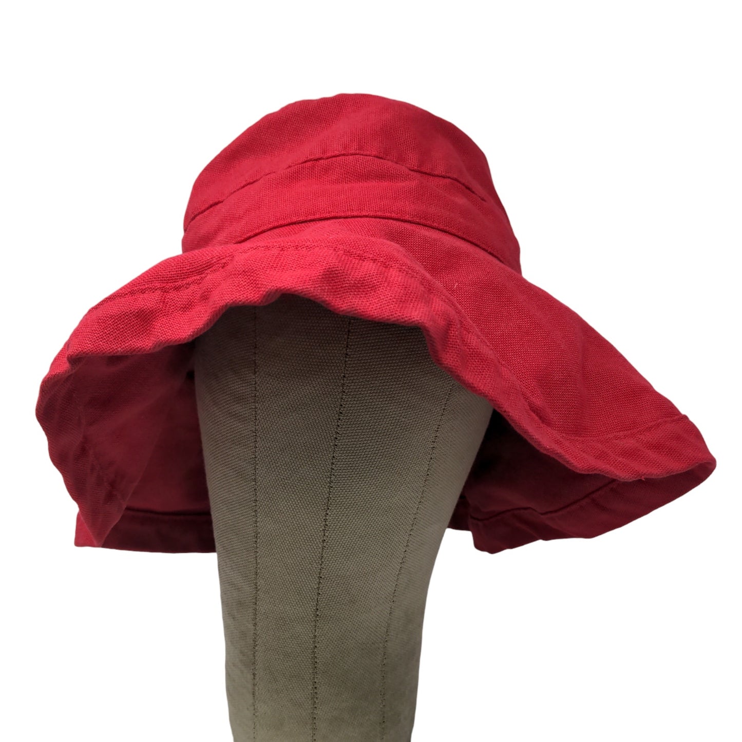 Scala Collezione Women's Wide Brim Hat Red Headband Sun Hat Drawstring