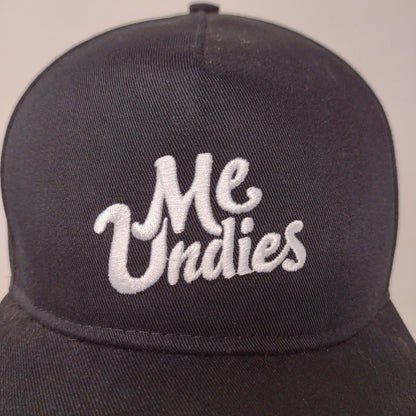 Me Undies Black Purple Adjustable Snapback Baseball Hat Cap Embroidered