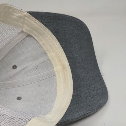 Richardson Mens Gnarlhorn Snapback Mesh Back Hat White Gray Adjustable