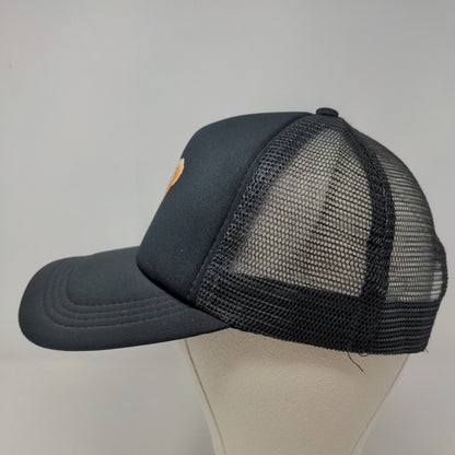 Unbranded Men's Snapback Mesh Back Hat Black Adjustable Skull Bear Graphic Logo