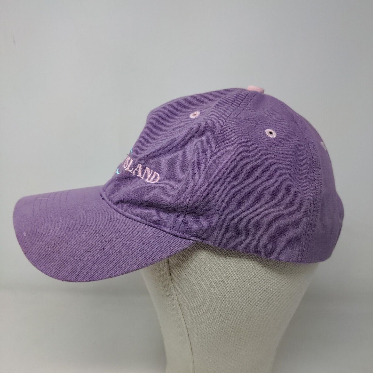 JHats Women's Strapback Hat Purple Adjustable Embroidered Long Beach Island Logo