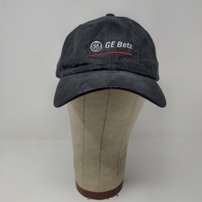 GE General Electric Betz Black Ball Cap Hat Slideback Adjustable Embroidered