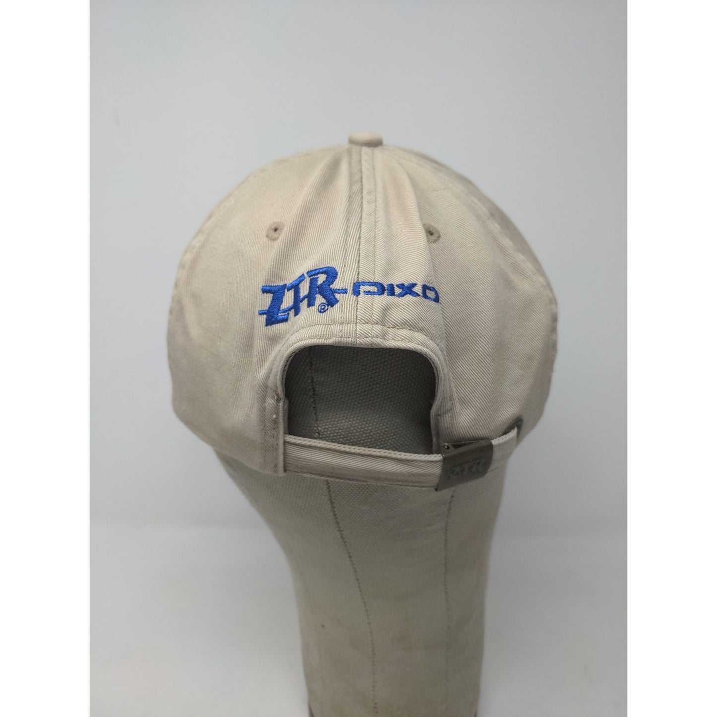 Dixon ZTR Slideback Hat Adjustable Khaki Blue Spell Out Embroidered Patch