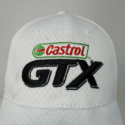 Castrol GTX Mens Strapback Hat White OSFM Embroidered Logo Adjustable