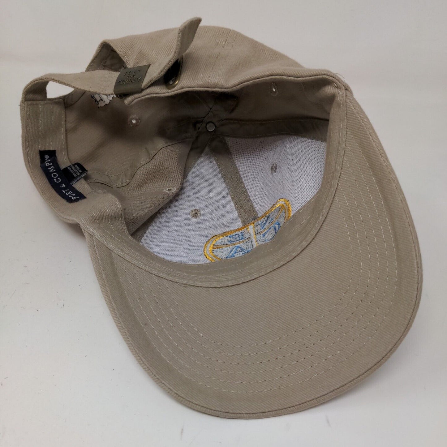 Port & Company Men's Slideback Hat Tan Adjustable NECA Headmaster Embroidered