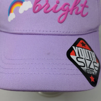 Nickelodeon Girl's JoJo Siwa Strapback Hat Purple OSFM Bow W/Sticker