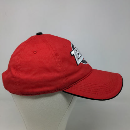 Corpro Men's Strapback Hat Red Size OSFM Embroidered Zebco Logo 100% Cotton