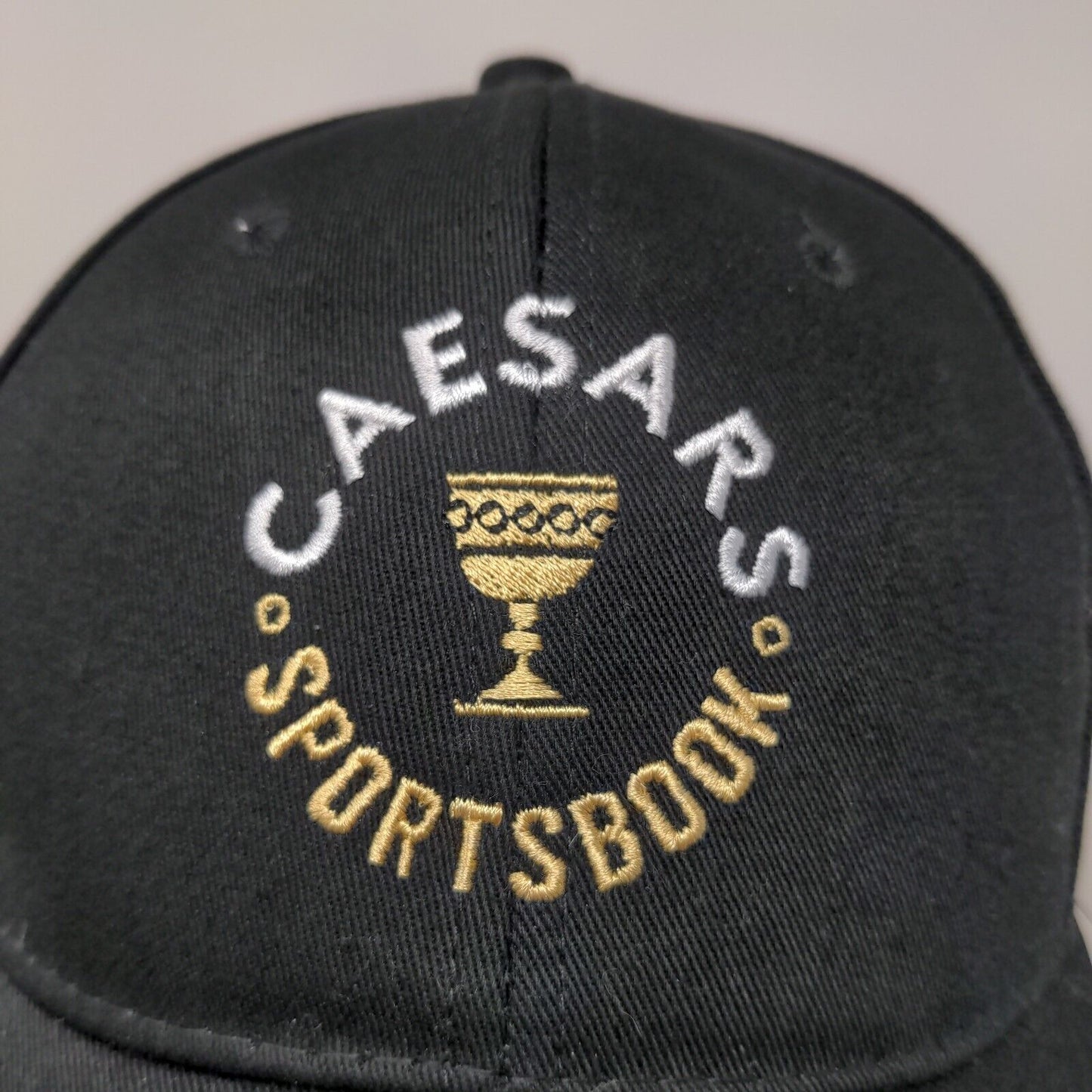 Caesars Sportsbook Snapback Hat Black Adjustable Embroidered Logo
