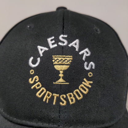 Caesars Sportsbook Snapback Hat Black Adjustable Embroidered Logo