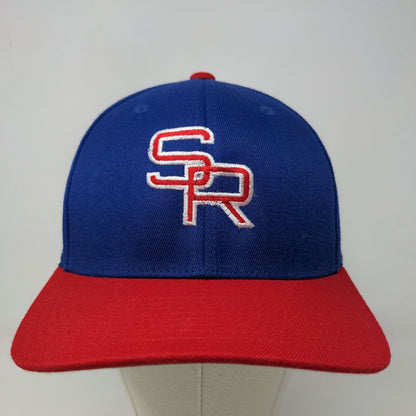 Pacific Headwear Men's Fitted Hat Blue Red Size S/M Embroidered SR Logo