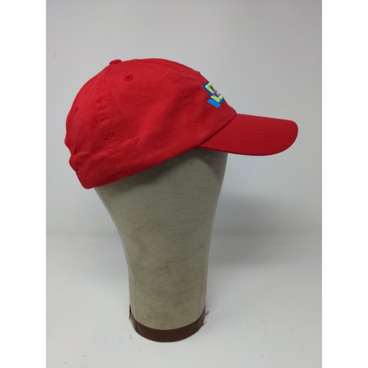 Justice Embroidered Logo Slideback Hat Red 100% Cotton Logo Colorful