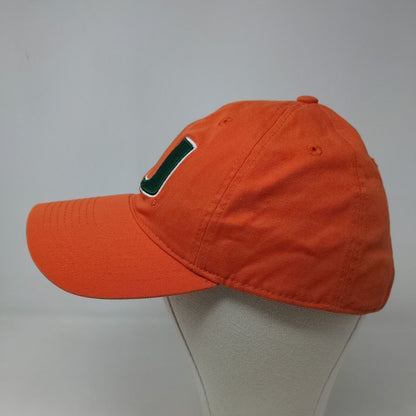 Adidas Men's Slideback Hat Orange Size OSFA Embroidered Miami Hurricanes Logo