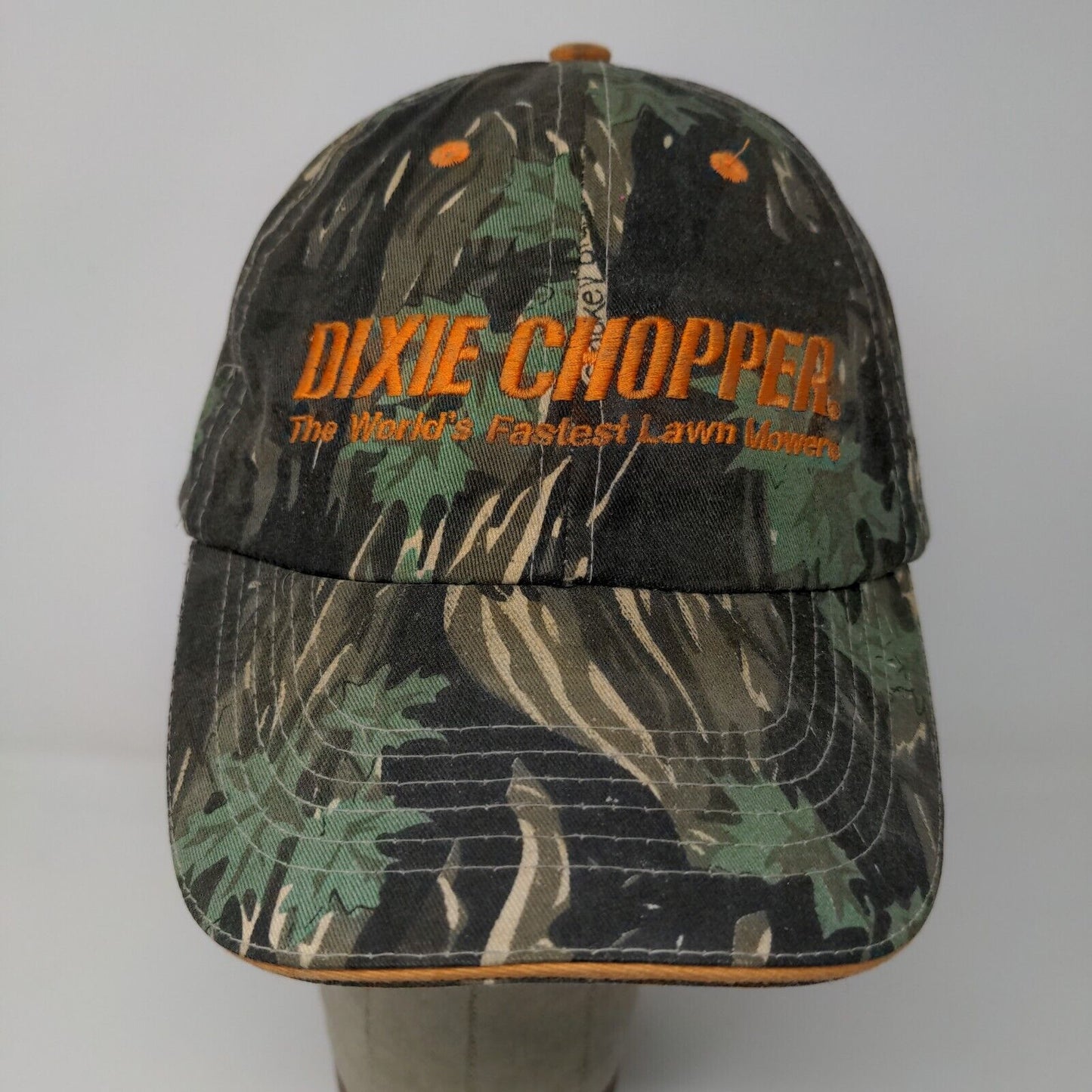 Dixie Chopper Strapback Lawn Mower Camo Hat Green OSFA Embroidered Logo