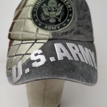 Eagle Crest U.S. Army Strapback Hat Gray OSFM Embroidered Logo