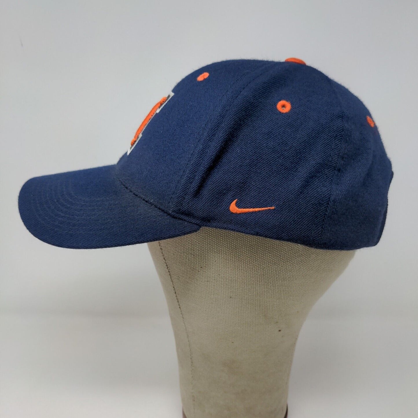 Nike Team Men's Fighting Illini Illinois Strapback Hat Blue OSFA 100% Wool