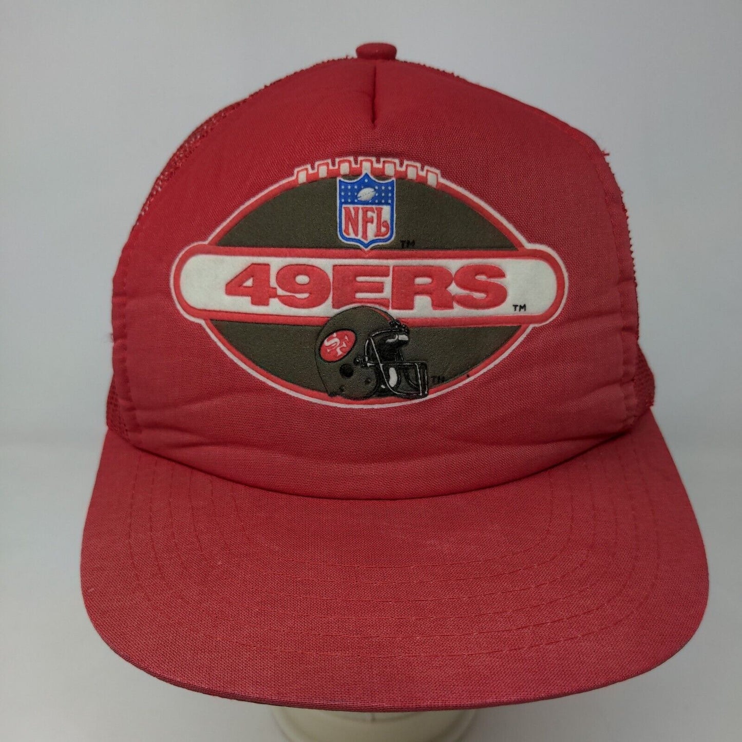 Drew Pearson Men's San Francisco 49'ers Snapback Mesh Back Hat Red OSFA Vintage