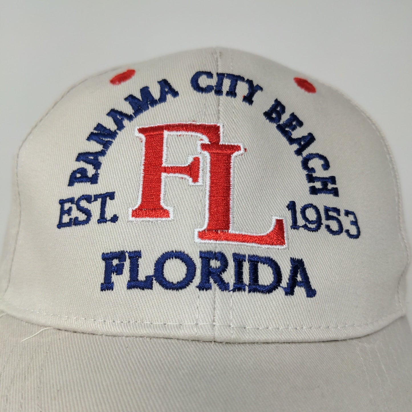 Marco Destin Panama City Beach Florida Strapback Hat OSFA Gray Embroidered