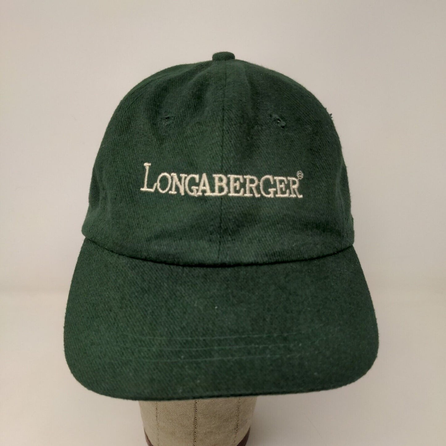 Longaberger Men's Slideback Hat Cap Green Embroidered Logo Spell Out