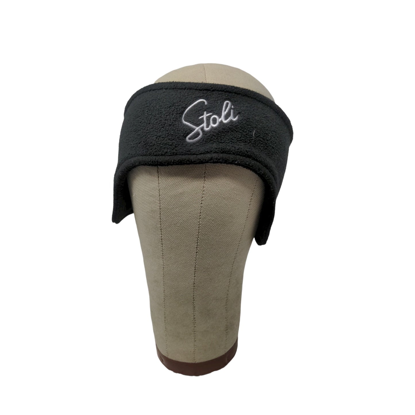 Stoli Vodka Ear Muffs Ear Warmers Black Embroidered Spell Out