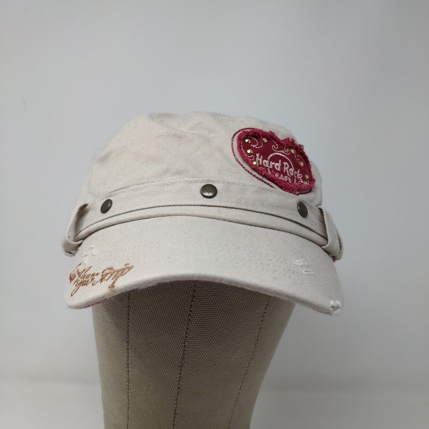 Hard Rock Cafe Women's Las Vegas Strip Cadet Cap Beret Tan W/Tags