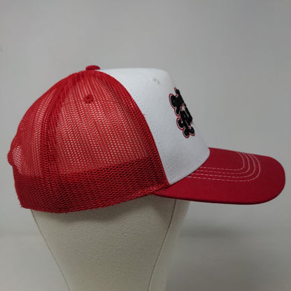Six Flags Men's Suicide Squad Mesh Back Snapback Hat Red White Harley Quinn