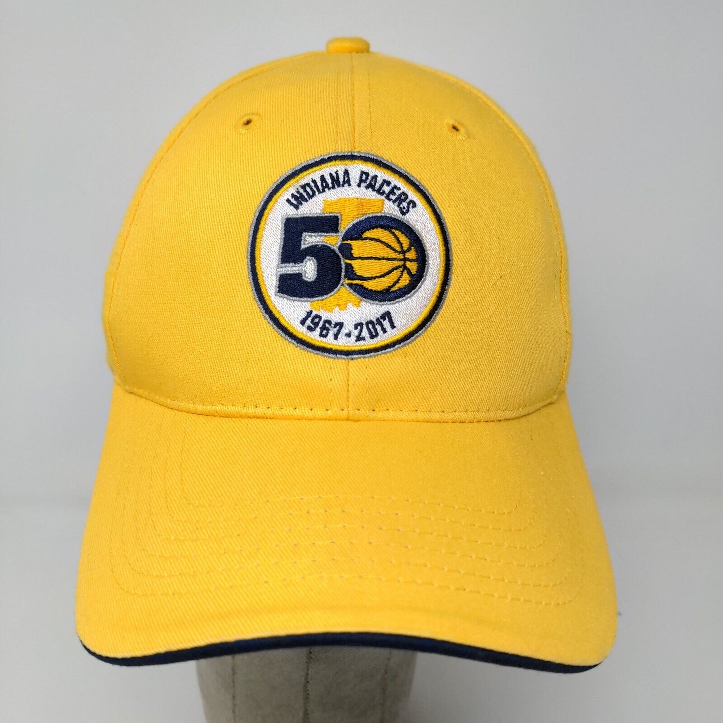 Main Gate Men's NBA Indiana Pacers Strapback Hat 50th Anniversary Yellow OSFM