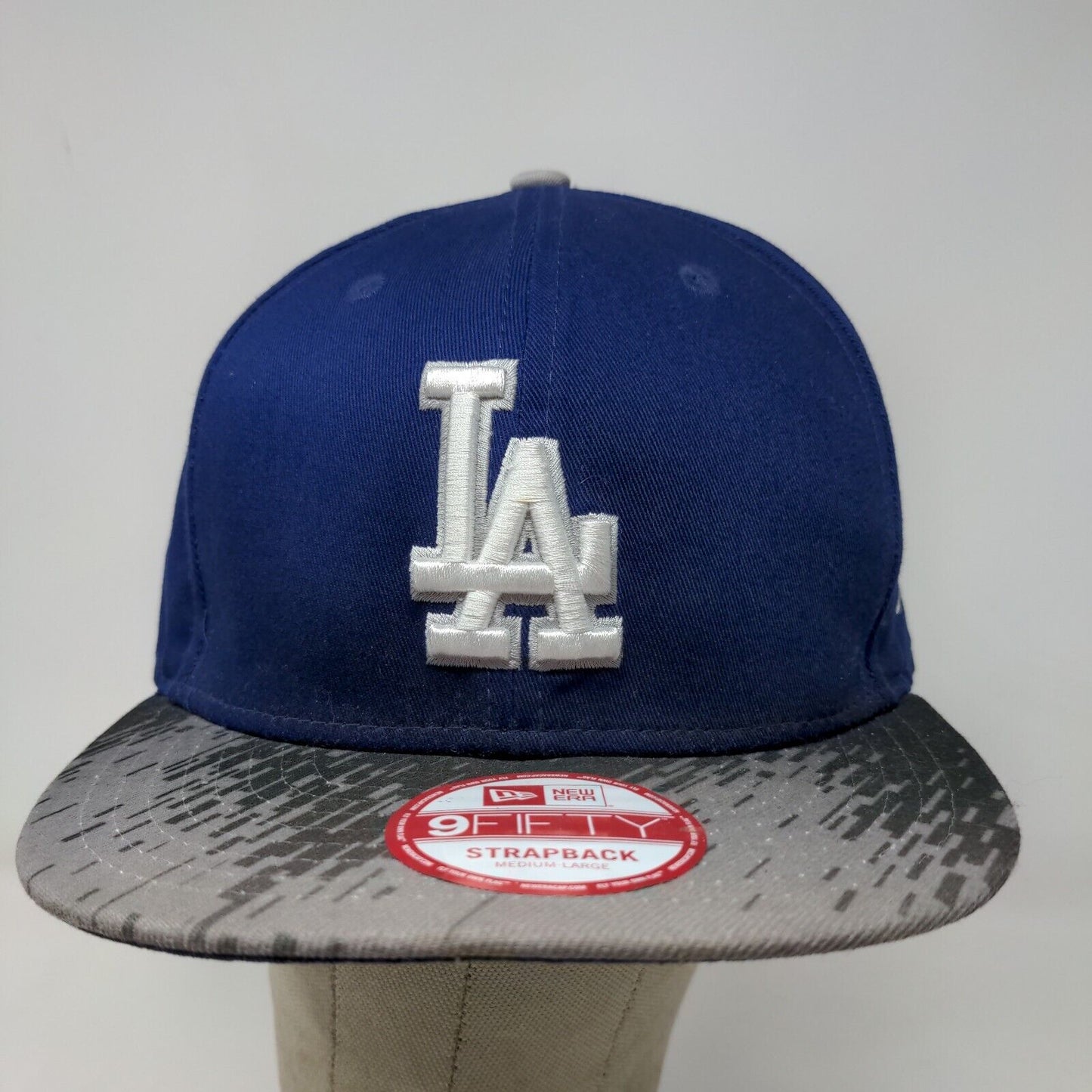 New Era 9Fifty LA Dodgers Fitted Hat Blue Size M-L Embroidered Logo