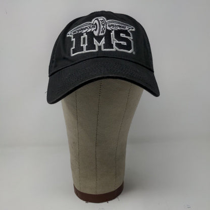 Indianapolis Motor Speedway IMS Strapback Hat Embroidered Logo Racing Black OSFM