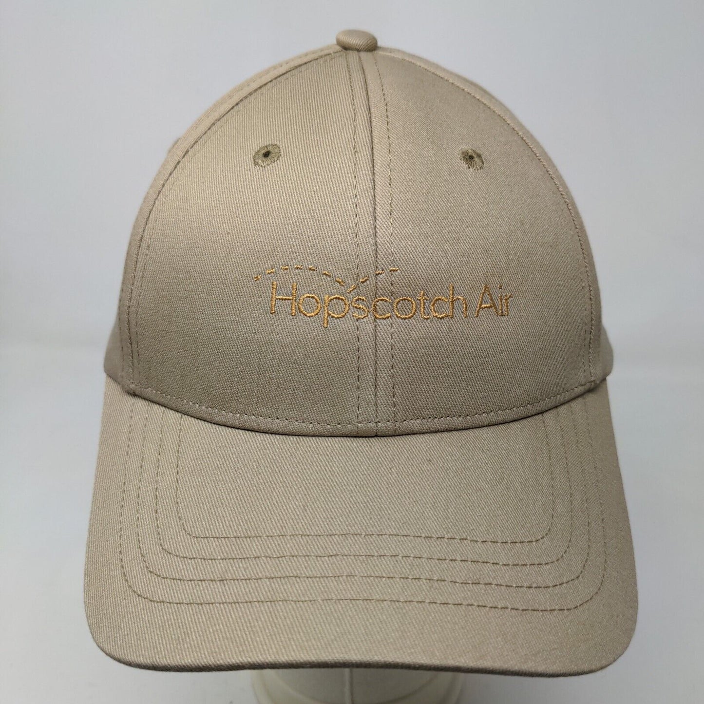 Lands' End Men's Strapback Hat Tan Size OS Hopscotch Air Embroidered Logo