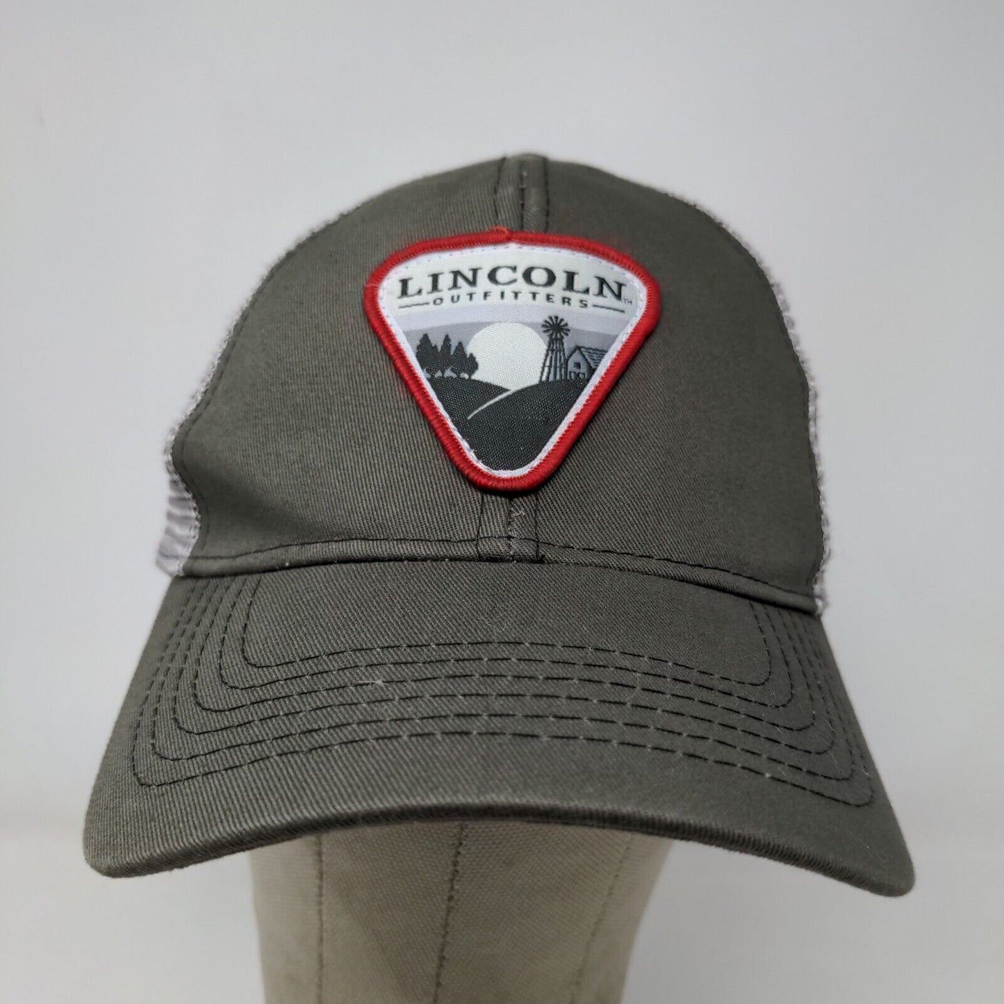 Lincoln Outfitters Men's Snapback Mesh Back Hat Green Embroidered Logo