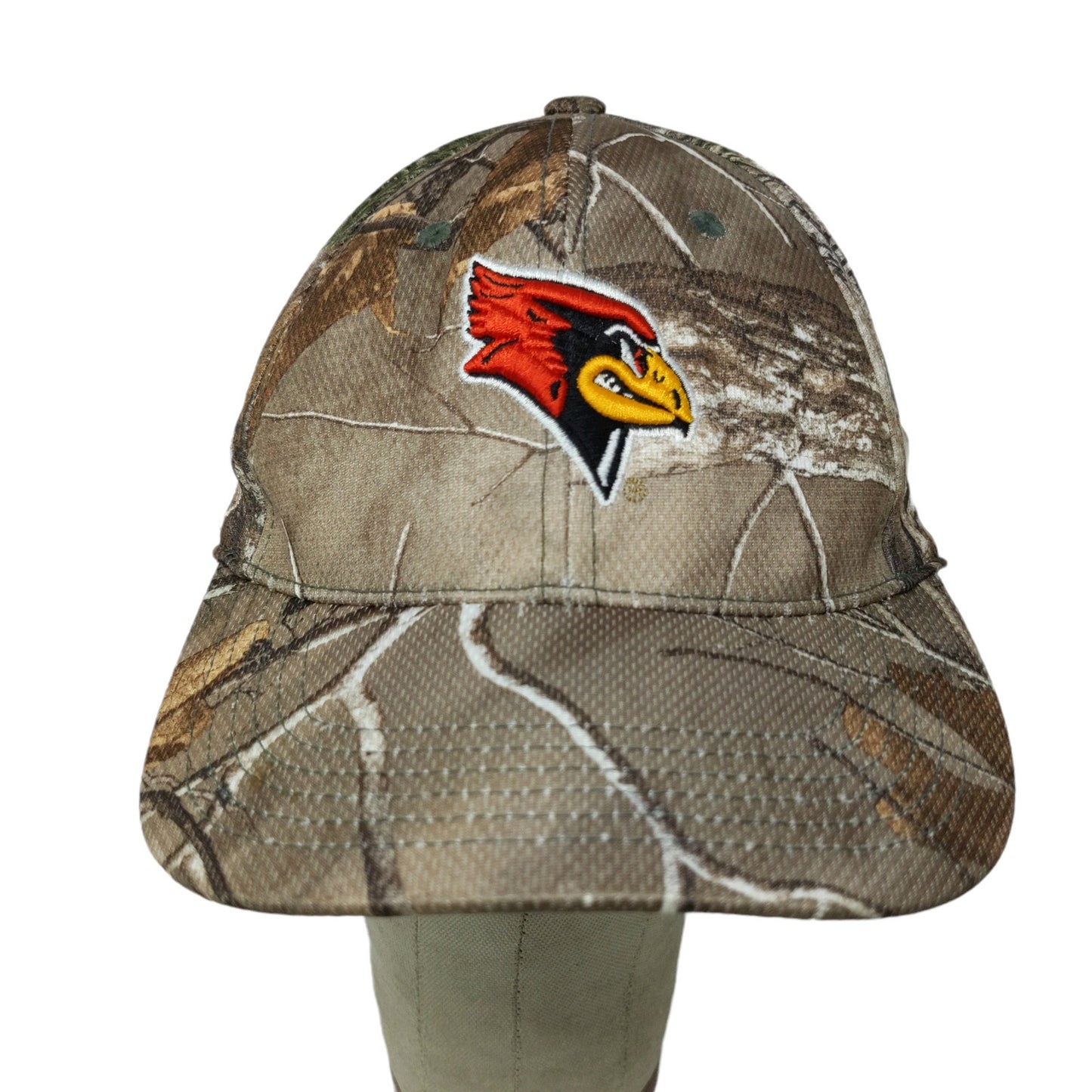 Illinois State Redbirds Camo Hat OSFA Brown Memory Fit Embroidered Logo