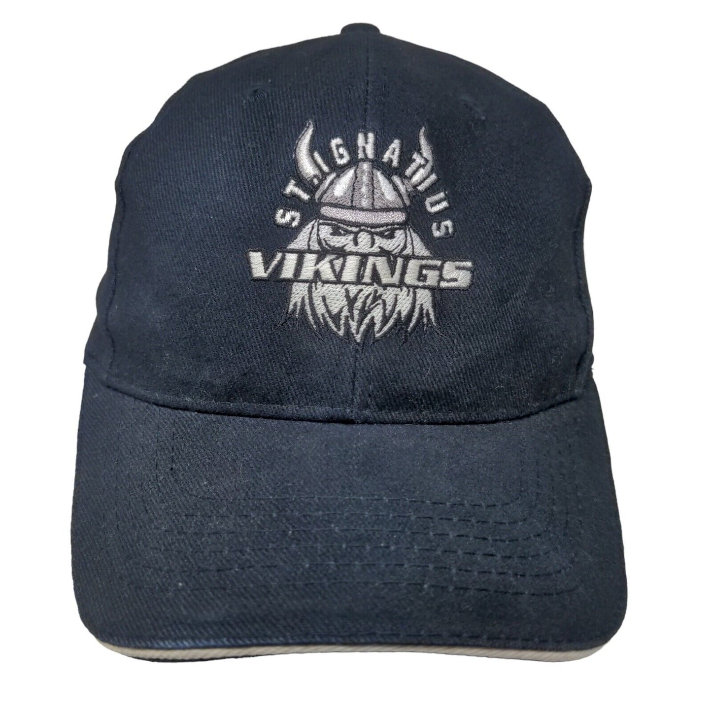 St Ignatius Men's Slideback Hat Black OSFA Embroidered Vikings Logo