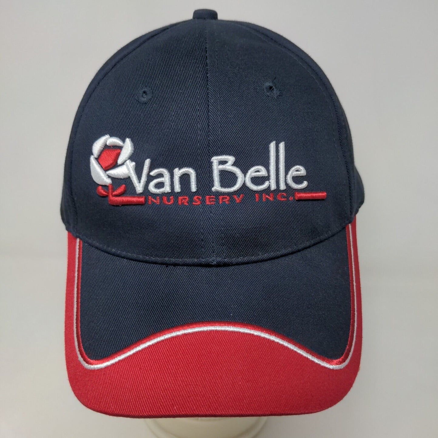 Van Belle Nursery Men's Slideback Hat Blue Adjustable Embroidered Logo