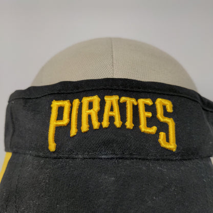 MLB Pittsburgh Pirates PNC Bank Sun Visor Hat Black Gold Embroidered OSFA