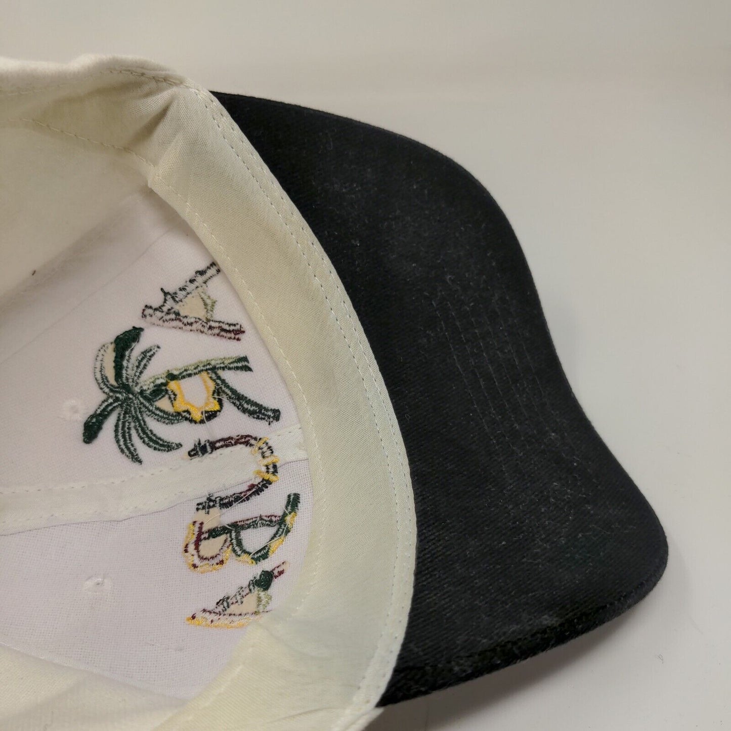 Unbranded Men's Slideback Hat White Aruba Embroidered Colorful Logo