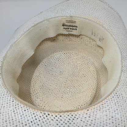 Allison Transmission Mens Panama Hat Cream OSFA Embroidered Logo Headband