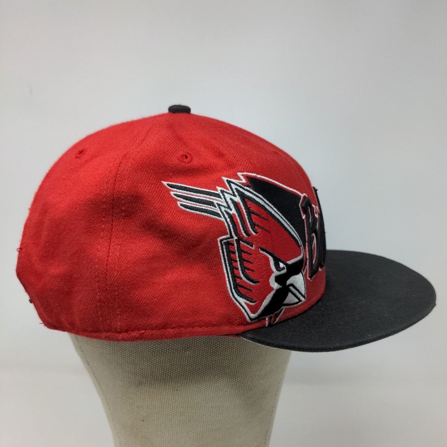 47 Brand Men's Ball State Cardinals Snapback Hat Red Black OS Embroidered Logo