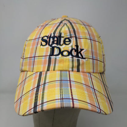 Ahead Extreme Mens State Dock Strapback Hat Adjustable Yellow Plaid