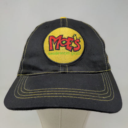 Moe's Southern Grill Men's Strapback Hat Black Adjustable Embroidered Logo