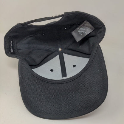Brixton Men's Snapback Hat Black Adjustable Embroidered Big Logo
