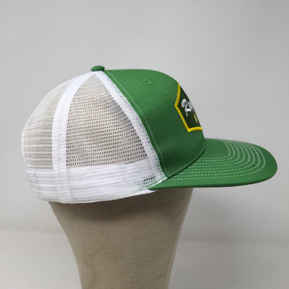 Reynolds Men's Snapback Mesh Back Trucker Hat Green White OSFM Embroidered Logo