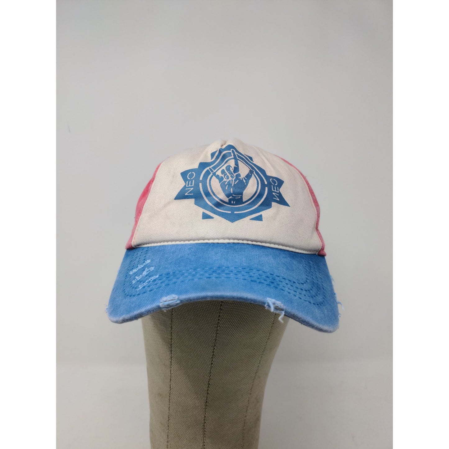 Neo Love Neo Slideback Hat Distressed Adjustable Red White & Blue