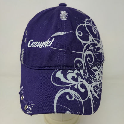 DKPS Men's Strapback Hat Purple Adjustable Cozumel Mexico Vacation Tourist Cap