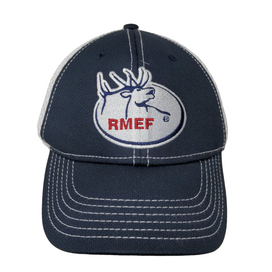 RMEF Rocky Mountain Elk Foundation Slideback Hat Blue OSFM Embroidered Logo