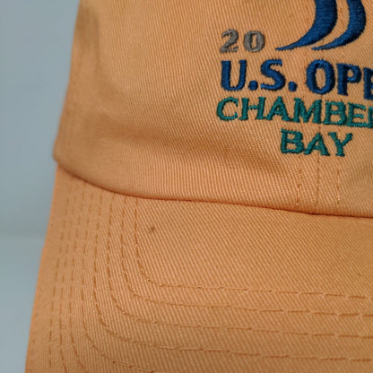 USGA Men's Slideback Hat Orange Adjustable US Open Chamber's Bay 2015