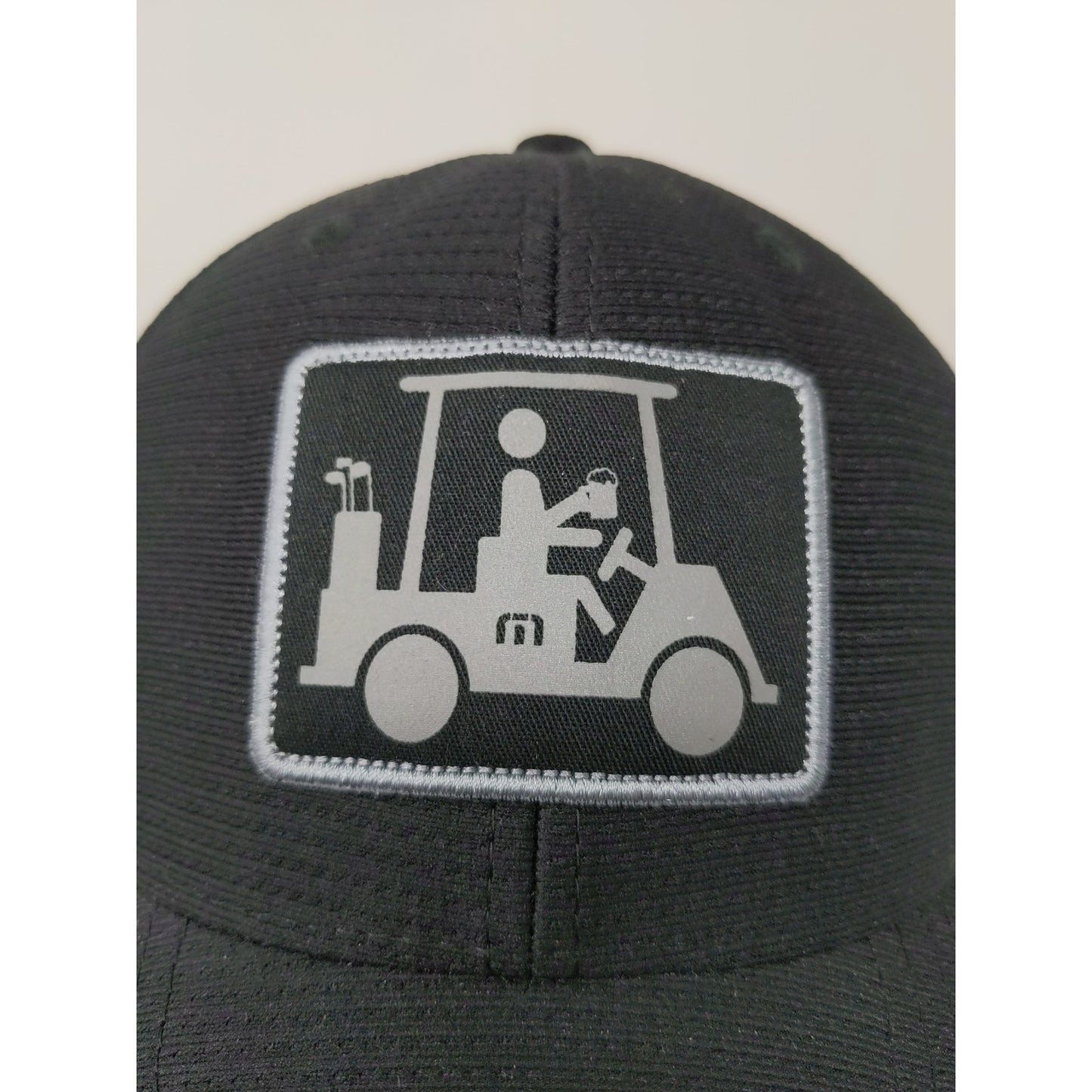 Flexfit 110 One Ten Snapback Hat Forklift Embroidered Logo Black