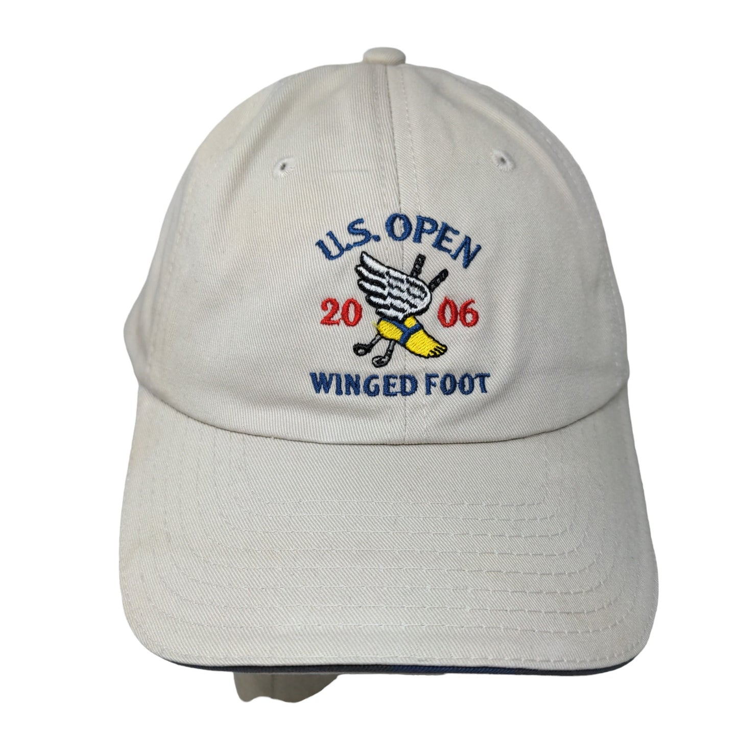 USGA Men's 2006 U.S. Open Winged Foot Slideback Hat Tan Adjustable Embroidered