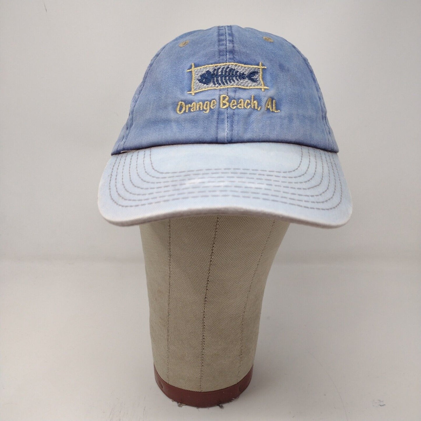 Orange Beach Alabama Mens Strapback Hat Blue Adjustable Embroidered Logo